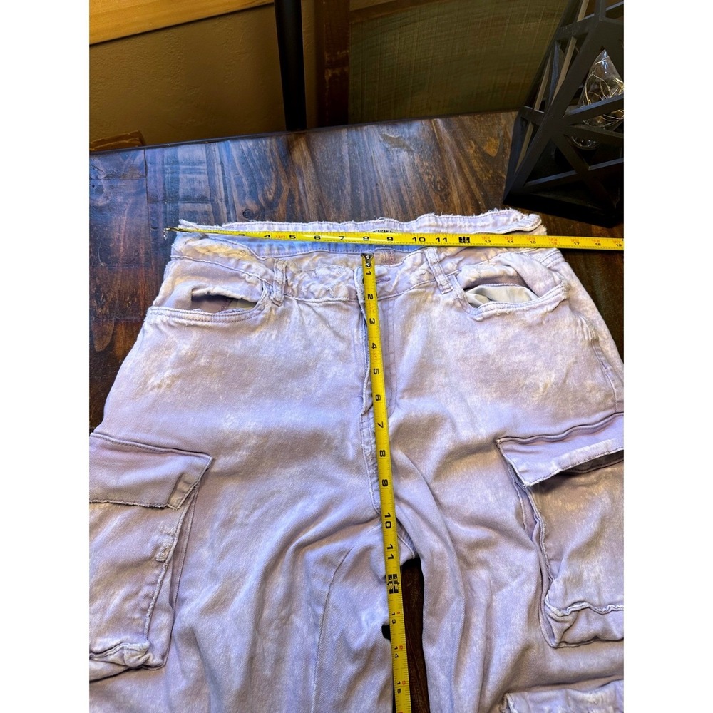 AMERICAN BAZI Lilac Purple Acid Wash Cargo Pants Streetwear Size Large‎ - Picture 6 of 14